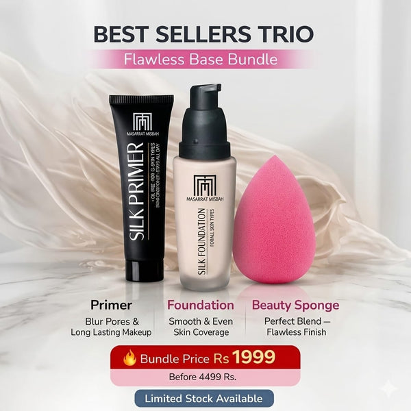 Flawless Base Bundle – Primer, Foundation & Beauty Sponge (Only Rs.1999)
