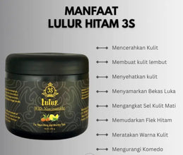 Buy 1 Get 1 Free Lulur Hitam 3S New Formula 250g Niacinamide, Black Rice, Vitamin C & Glycerin