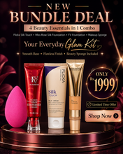 Flicka Silk Touch Milk Cream + FV-Forever Foundation Bundle + Miss Rose Flowless Foundation – 4 Beauty Products in 1 Combo (Only 1999 PKR)