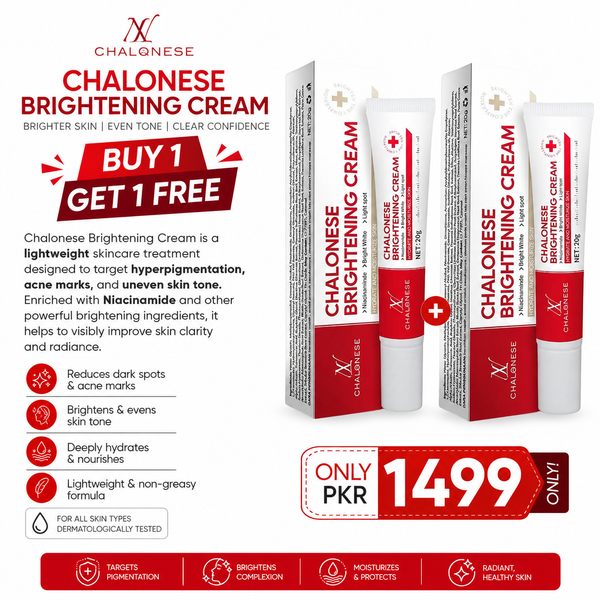 Chalonese Brightening Cream – Buy 1 Get 1 Free | Anti Pigmentation & Acne Marks Cream | 1499 PKR