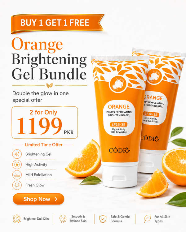 CODRY Orange Glow Gel – Exfoliating Brightening Face Scrub