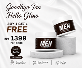 🔥 Buy 1 Get 1 FREE – Niconi Men Enzyme De-Tan Pack (300g Each)